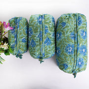 Assorted Makeup Bag, Indian Hand Block Printed Large Toiletry Bag, Waterproof Wash Bag, Cosmetic Bag, Travel Bag with Pockets, Jumbo Wash Bag - CraftJaipur